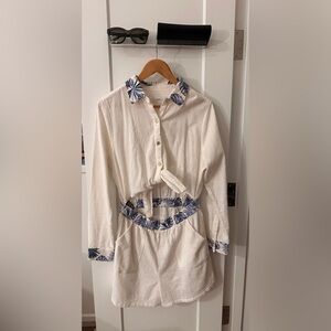 Onia Summer Cream Button-Up Cover up